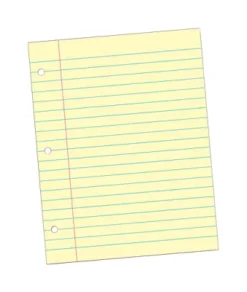 School Smart 3-Hole Punched Filler Paper, 8-1/2 X 11 Inches, Yellow, 100 Sheets