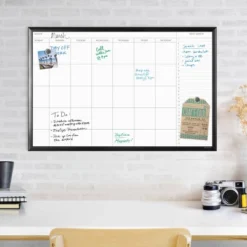 U Brands 36"x24" Magnetic Dry Erase Calendar Board Black Aluminum Frame 5 U Brands 36"x24" Magnetic Dry Erase Calendar Board Black Aluminum Frame -Office Supplies GUEST 904c5f93 1fde 44db ac31 ce2b809cfb11
