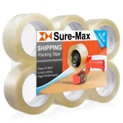 Sure-Max Premium Carton Packing Tape 1.8 Mil 330 Feet (110 Yards) - Clear -Office Supplies GUEST 90998b3c 7bc1 46b3 9d72 2d7a17283bcf