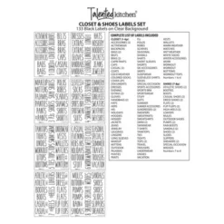 Talented Kitchen 133 Closet Labels For Bins, Baskets, Preprinted Black All Cap Stickers For Clothing Organization, Storage Containers, Water Resistant -Office Supplies GUEST 90e7c181 7903 4551 a6d2 c03f97b98605