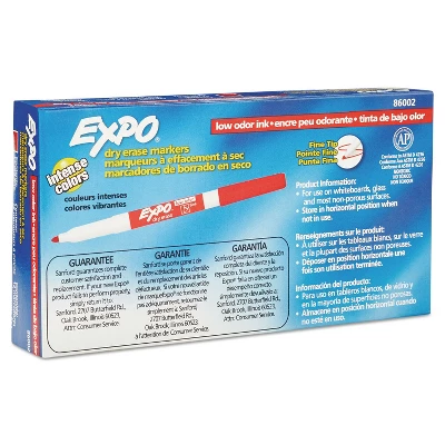 EXPO Low Odor Dry Erase Marker Fine Point Red Dozen 86002 5 EXPO Low Odor Dry Erase Marker Fine Point Red Dozen 86002 - Image 5