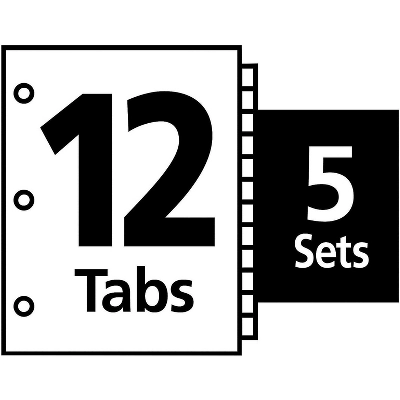 Avery Print & Apply Clear Label Dividers W/Color Tabs 12-Tab Letter 5 Sets 11405 8 Avery Print & Apply Clear Label Dividers W/Color Tabs 12-Tab Letter 5 Sets 11405 - Image 8