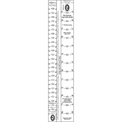 Marti Michell Log Cabin Ruler-1/2" To 1" Strips 1 Marti Michell Log Cabin Ruler-1/2" To 1" Strips