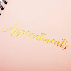 Juvale 200 Page Salon Appointment Book For Hair Stylist, Undated, Daily Planner, Hourly Spiral Book, Marble Design, 2 Columns, 14 X 5 In -Office Supplies GUEST 93792498 2117 41d4 8e45 2619db9b39fc