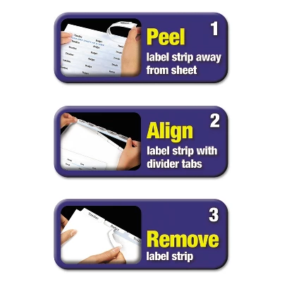 Avery Print & Apply Clear Label Dividers W/White Tabs 5-Tab Letter 5 Sets 11436 3 Avery Print & Apply Clear Label Dividers W/White Tabs 5-Tab Letter 5 Sets 11436 - Image 3