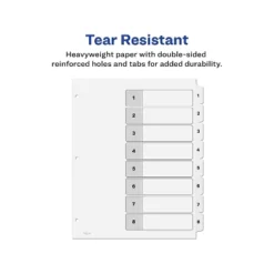 Avery Pre-Printed 8-Tab Numeric Dividers Customizable 11822 11 Avery Pre-Printed 8-Tab Numeric Dividers Customizable 11822 -Office Supplies GUEST 95c52278 7a53 41c0 9856 b0650c1ddbb3