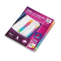 Avery Ready Index Customizable Table Of Contents Asst Dividers 10-Tab Ltr 6 Sets 11188 -Office Supplies GUEST 9870367d 1699 4807 9a1a 9af618bbd022