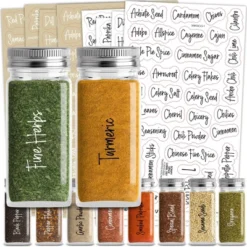 Talented Kitchen 272 Spice Labels Stickers, Clear Spice Jar Labels Preprinted For Seasoning Herbs Kitchen Spice Rack Organization, Water Resistant -Office Supplies GUEST 992c7fea f3cf 42cf bc7b e01c376a4a40
