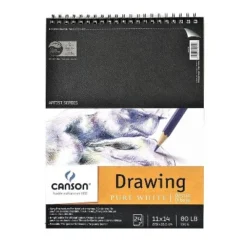 Canson 11" X 14" Wire Bound Drawing Sketch Pad 24 Sheets/Pad (40236)