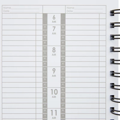 Stockroom Plus Floral Nail & Hair Stylist Salon Appointment Book, Undated Daily & Hourly Planner Organizer, 5 X 13.5 In 5 Stockroom Plus Floral Nail & Hair Stylist Salon Appointment Book, Undated Daily & Hourly Planner Organizer, 5 X 13.5 In - Image 5