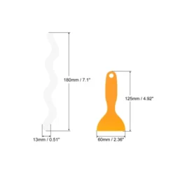 Unique Bargains Non Slip Bathtub Stickers Safety Shower Treads Adhesive Decal S Shape With Scraper For Tub Shower White 0.6 Ft X 0.5 Inch