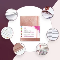 Undated Planner PRO Weekly 8.5"x11" Rose Gold - Clever Fox