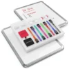Arteza Premium Set Of 2 Framed White Magnetic Dry Erase Lapboards (11"x14"), 16 Markers With Cap Erasers, And Magnets