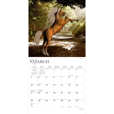 Browntrout 2024 Wall Calendar 12"x12" Unicorns Foiled 2 Browntrout 2024 Wall Calendar 12"x12" Unicorns Foiled - Image 2