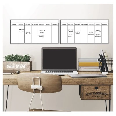 Wall Pops! Dry Erase Calendar Decal Weekly - White 1 Wall Pops! Dry Erase Calendar Decal Weekly - White