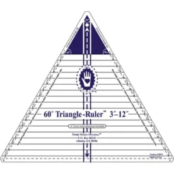 Marti Michell 12" 60 Degree Triangle Ruler-3 To 12 Inches Finished
