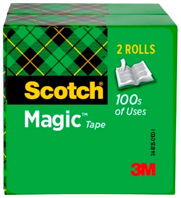 Scotch 810 Magic Tape, 0.50 X 1296 Inch, Matte Clear, Pack Of 2 1 Scotch 810 Magic Tape, 0.50 X 1296 Inch, Matte Clear, Pack Of 2