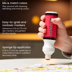 Arteza Kids Dot Markers 75ml, Coloring Dot Marker Book, 7 Pieces, -Office Supplies GUEST a1b90d74 076e 4add 82ae 3f54f7cd65d3