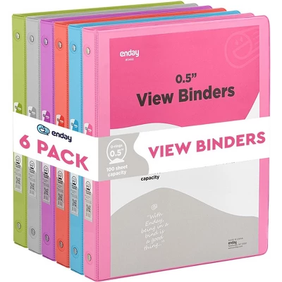 Enday 3-Ring View Binder With 2-Pockets - Multicolor 6 Pack 7 Enday 3-Ring View Binder With 2-Pockets - Multicolor 6 Pack - Image 7