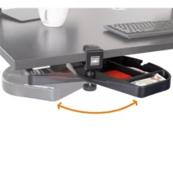 Clamp-On Desk Organizer – 13.5” Swivel Pen Tray With 4 Storage Compartments – Black – Stand Steady -Office Supplies GUEST a381cf03 3b91 4454 b001 727f5b616e3a