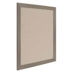 23" X 29" Beatrice Framed Linen Fabric Pinboard Gray - DesignOvation