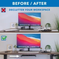 Mount-It! Under Desk Laptop Mount Holder | Small Multimedia Device Mount Underdesk Shelf For Laptop, Mac Mini, MacBook, Keyboard, Anti Scratch | Black -Office Supplies GUEST a534fdfb 3a76 4a40 bd99 e4432c7b2c1e