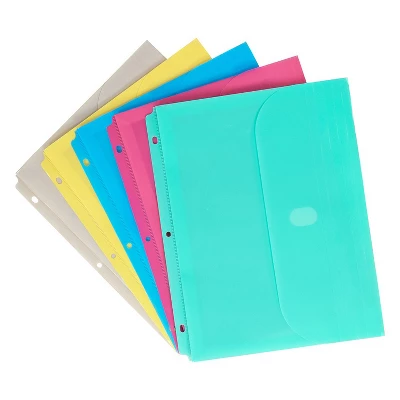 C-Line® Binder Pocket, Side Loading, Assorted, Pack Of 18 1 C-Line® Binder Pocket, Side Loading, Assorted, Pack Of 18