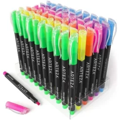 Arteza Highlighters, Narrow Chisel Tip, 6 Assorted Colors For School - 60 Pack -Office Supplies GUEST a9c3c973 7897 427f a611 b354c26c84ee