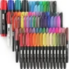 Arteza Ultimate Permanent Marker Set, Assorted Nibs - 80 Pack
