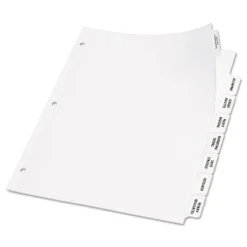Avery Index Maker Print & Apply Clear Label Dividers W/White Tabs 8-Tab Letter 11491