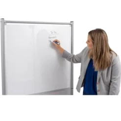 Stand Up Desk Store Rolling Mobile Magnetic Whiteboard Room Divider Dry Erase Board For Home Or Classroom (Combo Whiteboard/Tackboard, 40" W X 72" H) -Office Supplies GUEST ac6fa4b2 9ac2 4105 a060 8fa7162d8227