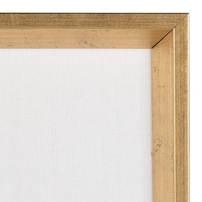 27.5" X 21.5" Calter Framed Linen Fabric Pinboard Gold - Kate And Laurel 2 27.5" X 21.5" Calter Framed Linen Fabric Pinboard Gold - Kate And Laurel - Image 2