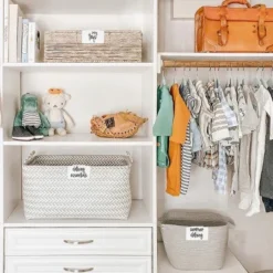 Talented Kitchen 232 Pack Baby & Nursery Storage Organization Labels, Script Label Sticker For Baskets, Containers, Baby Closet Organizers -Office Supplies GUEST b1471daf aa26 407a 8630 7f78506c9194