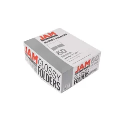 JAM Paper Laminated Two-Pocket Glossy Presentation Folders Silver Bulk 50/Box 385GSIC 12 JAM Paper Laminated Two-Pocket Glossy Presentation Folders Silver Bulk 50/Box 385GSIC -Office Supplies GUEST b3b7020b 4953 4b17 b4fd 0653a9204fd9