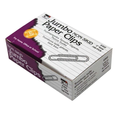 Charles Leonard Paper Clips, Non-Skid, Jumbo, Silver, 100 Per Box, 20 Boxes 2 Charles Leonard Paper Clips, Non-Skid, Jumbo, Silver, 100 Per Box, 20 Boxes - Image 2