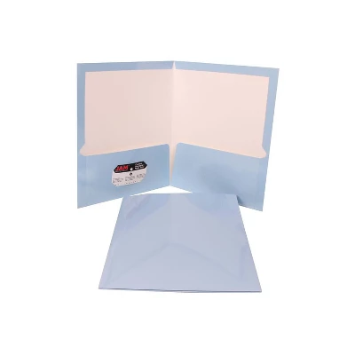 JAM Paper Laminated Two-Pocket Glossy Presentation Folders Baby Blue 31225346D 5 JAM Paper Laminated Two-Pocket Glossy Presentation Folders Baby Blue 31225346D - Image 5