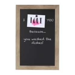 27" X 18" Beatrice Framed Magnetic Chalkboard Rustic Brown - DesignOvation -Office Supplies GUEST b6895544 4342 417a 9033 49fe9a7a3dcb