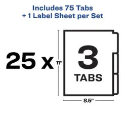 Avery Print & Apply Clear Label Unpunched Dividers 3-Tab Ltr 25 Sets 11442 11 Avery Print & Apply Clear Label Unpunched Dividers 3-Tab Ltr 25 Sets 11442 -Office Supplies GUEST b73b879c 4a57 4d7b 934b 4c18bd62c23d