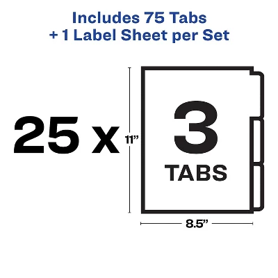Avery Print & Apply Clear Label Unpunched Dividers 3-Tab Ltr 25 Sets 11442 5 Avery Print & Apply Clear Label Unpunched Dividers 3-Tab Ltr 25 Sets 11442 - Image 5