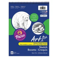 Ucreate Sketch Book 9" X 12" 30 Sheets Per Book 3 Books (PAC4850-3)