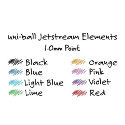 Uni-ball JETSTREAM ELEMENTS Retractable Ballpoint Pens Medium Point Assorted Inks 12/Pack (70171) -Office Supplies GUEST b990a7ba ddd4 4296 876e f6d94f4463b8