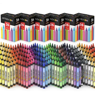 Arteza Kids Wax Crayons, 36 Pieces Each - 6 Pack 1 Arteza Kids Wax Crayons, 36 Pieces Each - 6 Pack