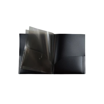 JAM Paper 6-Pocket Heavy Duty Folders Black 2/Pack (389MP6bl) 389MP6BL 2 JAM Paper 6-Pocket Heavy Duty Folders Black 2/Pack (389MP6bl) 389MP6BL - Image 2