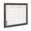 29" X 23" Beatrice Framed Magnetic Dry Erase Monthly Calendar Brown - DesignOvation