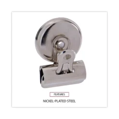Universal Bulldog Magnetic Clips Metal 7/16" Capacity 1 1/4" Wide Nickel-Plated 18/PK 31260 -Office Supplies GUEST ca9fc7a8 0bd1 4c04 99eb d01b544d6819