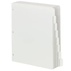 Smead Three-Ring Binder Index Dividers, 1/8-Cut Tab, Letter Size, White, 96 Per Box (89418)