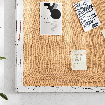 Flash Furniture Juno Rustic Wall Mount Linen Board With Wood Push Pins, For Home, School Or Business 4 Flash Furniture Juno Rustic Wall Mount Linen Board With Wood Push Pins, For Home, School Or Business - Image 4