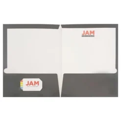 JAM 6pk Glossy Paper Folder 2 Pocket - Gray