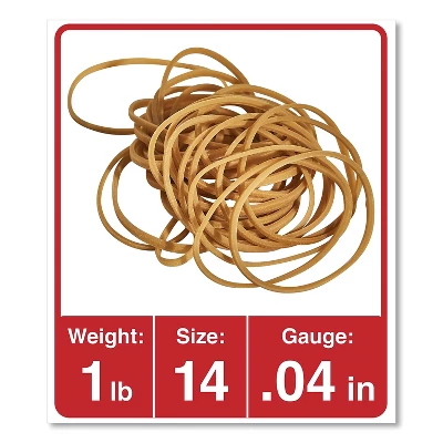 UNIVERSAL Rubber Bands Size 14 2 X 1/16 2200 Bands/1lb Pack 00114 1 UNIVERSAL Rubber Bands Size 14 2 X 1/16 2200 Bands/1lb Pack 00114