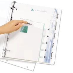 Avery Index Maker Print & Apply Clear Label Plastic Dividers 5-Tab Letter 11449